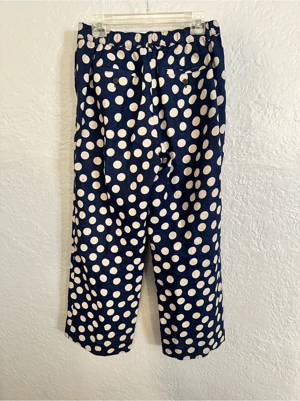 J. Crew Harbor Pant in Linen Polka Dot